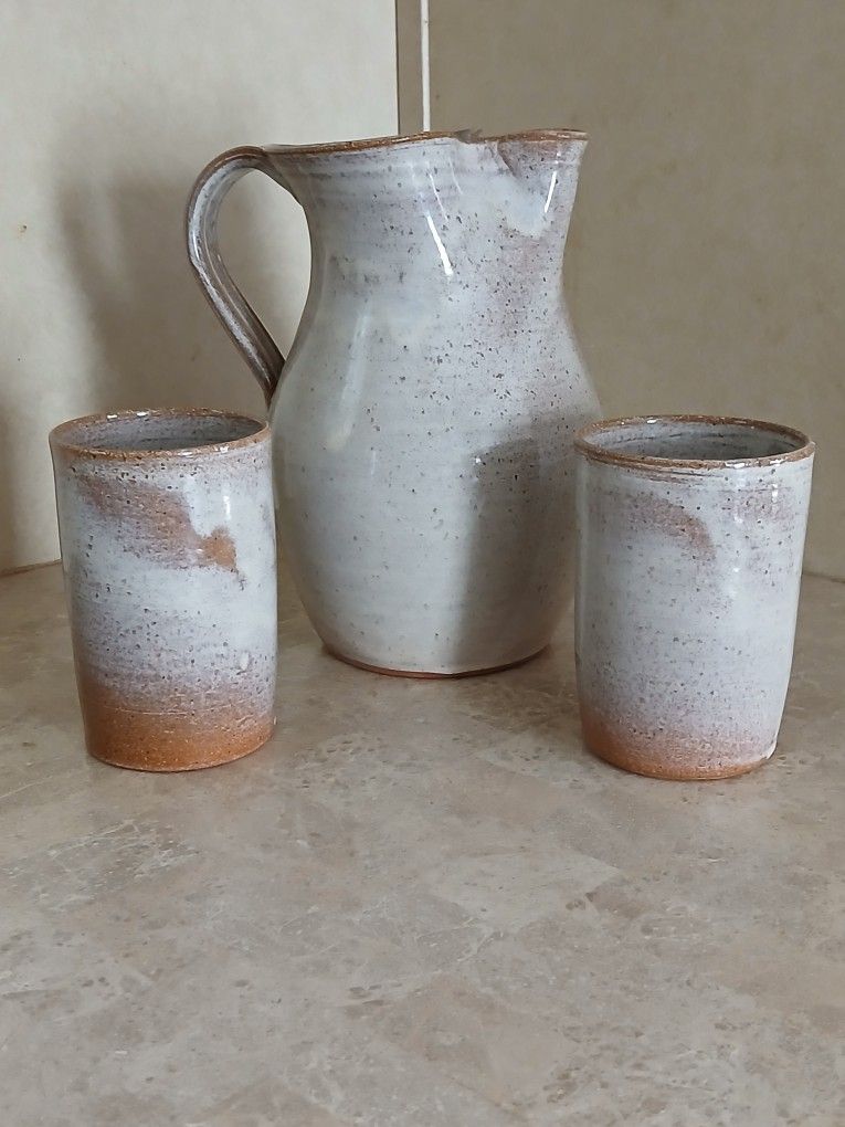 3pc Sid Luck Pottery Set