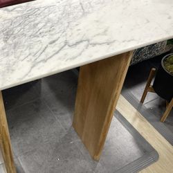 Marble And Wood Console Table 