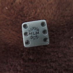 Taxco Mexico Sterling Silver Craps 1 Dice Casino Gambling Full Size MLM