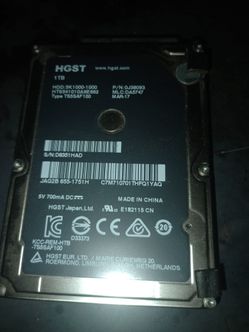 A 1TB laptop hard drive