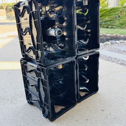 Storvino 6-Bottle Black Wine Rack Storage System