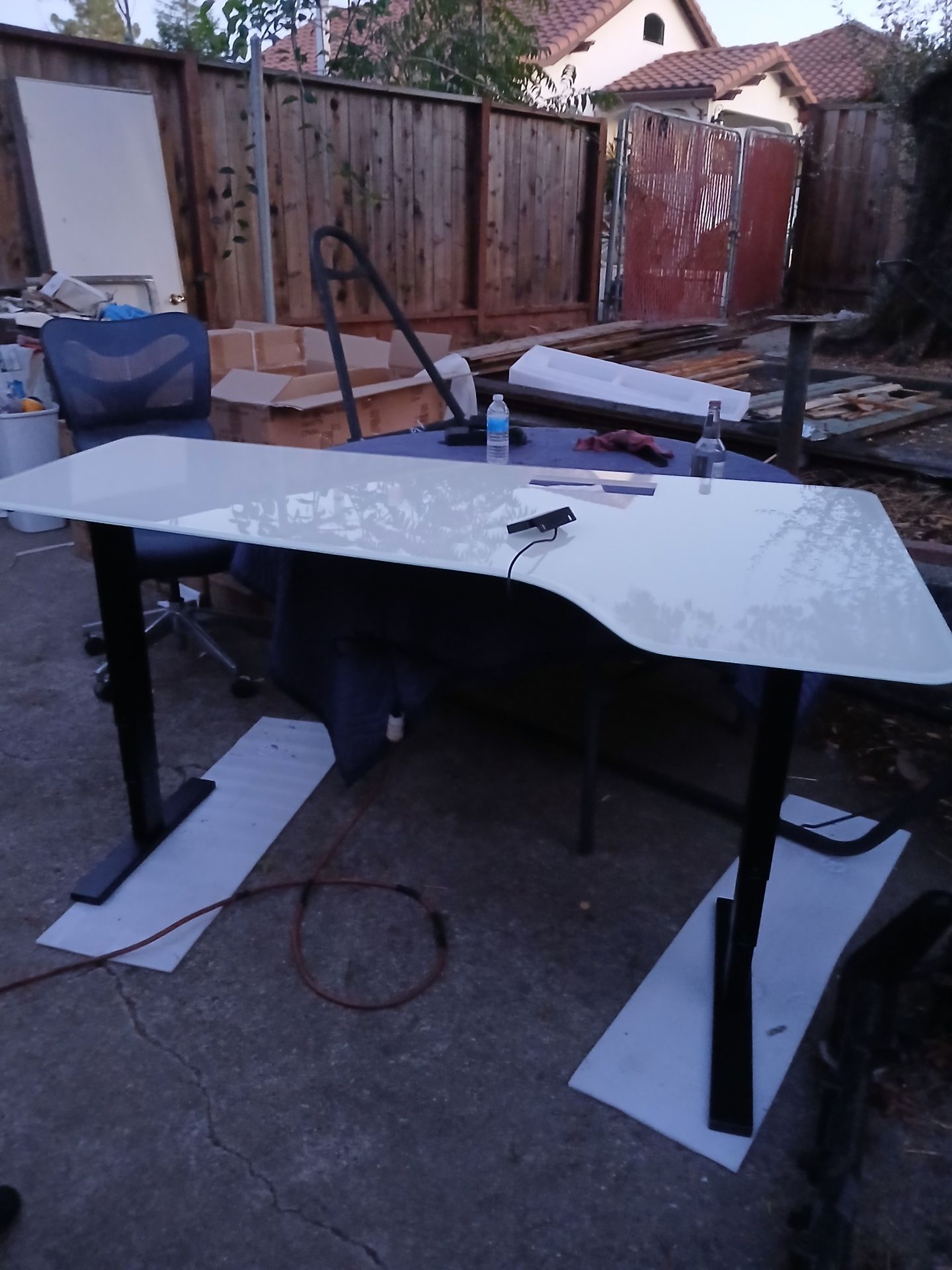 Electric Glass top Desk