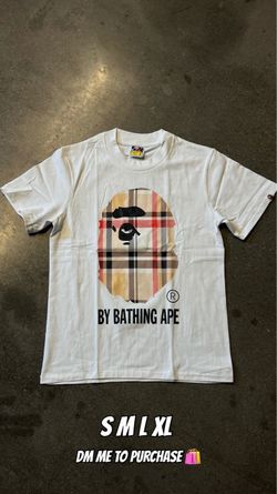 white burberry bape tee