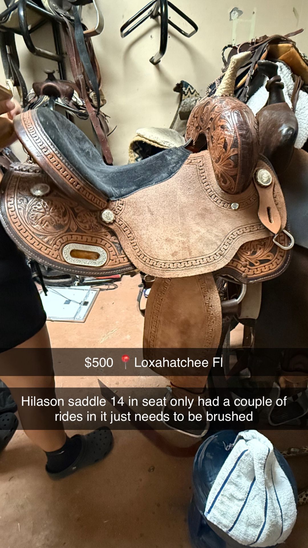 Hilason Barrel Saddle 14in Seat