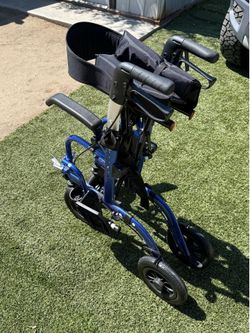 Elenker all-terrain 2-in-1 rollator walker and transport wheelchair
