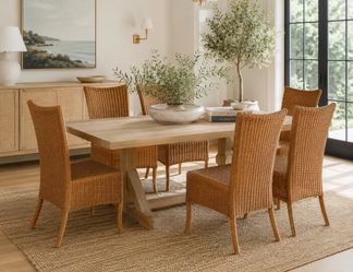 6 wicker dining chairs
