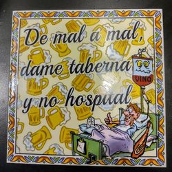 Pequeño Mosaico Porcelanoso Decorativo; hecho en España.