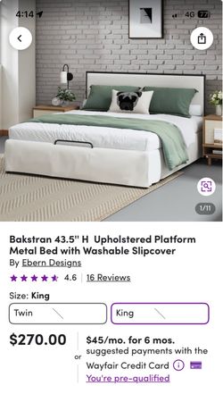 Queen size bed frame and mattress