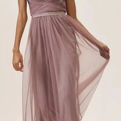 Anthropologie BHLDN Fleur Hitherto Sz 8 Pink Rose Formal Full Length Dress.