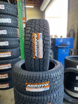 285/45/22 Arroyo AT New Tires installed and balanced included All 4