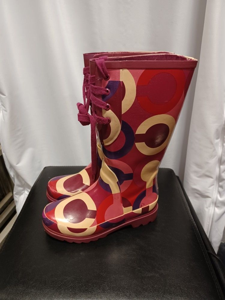 WOMENS COACH RAIN BOOTS