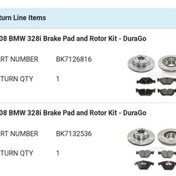 BRAND NEW BRAKE PADS AND ROTORS IN BOX