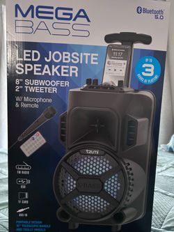 Bluetooth Mega Bass LED Job-site Speaker Karaoke machine