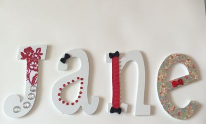 Decorated wood letter for kids rooms ( custom made)