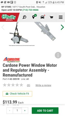 Window motor and regulator