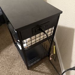Bed Side Table And Charging Ports 