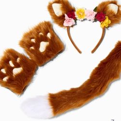 New Fox Headband Tail And Gloves