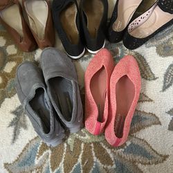 5 Pairs - Casual Flat Shoes- Size 8 