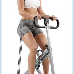 Sunny Health & Fitness Smart Row-N-Ride Glute & Leg Trainer, Foldable Squat Assist Rower with Exclusive SunnyFit App Connection