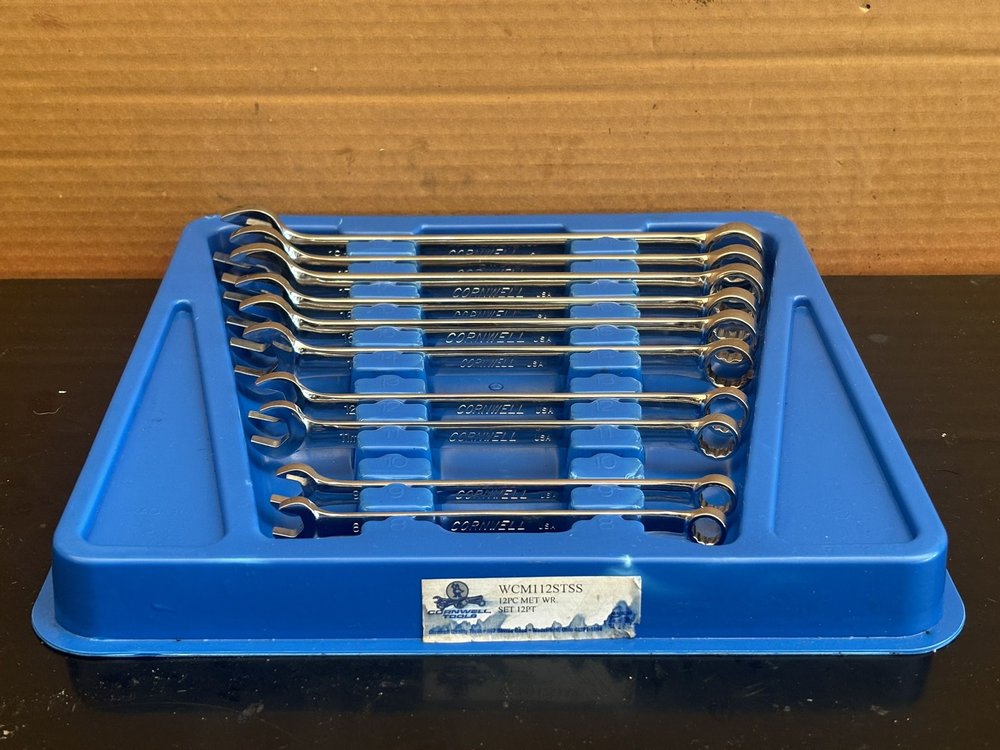 Cornwell Tools WCM112STSS 10 Piece Metric Combination Wrench Set 12 Point #8 9 11 12 14 15 16 17 18 and 19mm