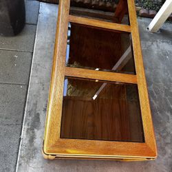 Solid Wood Glass Coffee Table