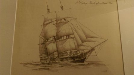 Ship sailing wall art