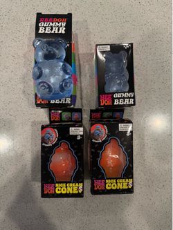 NeeDoh Squishy Bundle – Gummy Bears & Nice Cream Cones (Brand New)