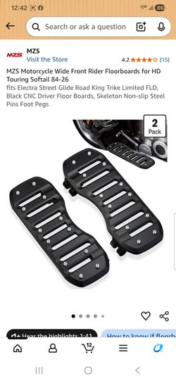 MZS Motorcycle Wide Front Rider Floorboards for HD Tourina Softail 84-26
fits Electra Street Glide Road King Trike Limited FLD. Black CNC Driver Floor