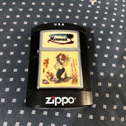 Zippo Hawaiian Mermaid Vintage Collectible Hand painted