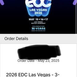 3 day GA EDC TIX