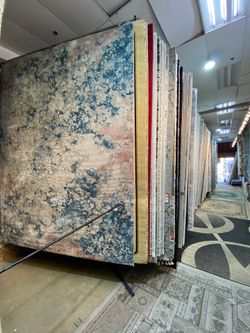 8x10 Area Rugs carpet Rugs abstract design thick colors blue pink