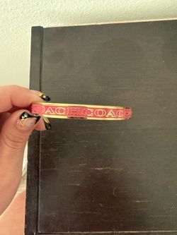 Coach bangle pink