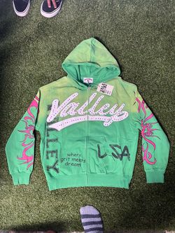 Valley Dreams USA Zip-Up Hoodie Green