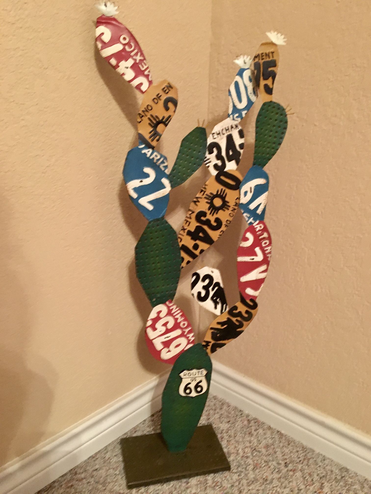 Hobby Lobby License Plate Cactus Decor