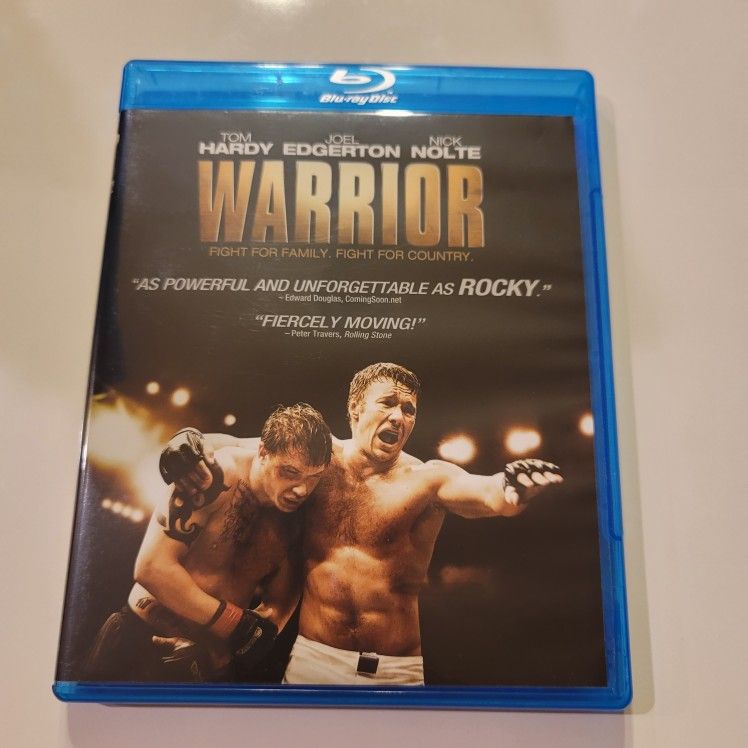 $5 BLU RAY , WARRIOR BLU RAY ONLY NO DIGITAL OR DVD. $5 OR TRADE FOR A MOVIE TITLE  I DO NOT ALREADY OWN.