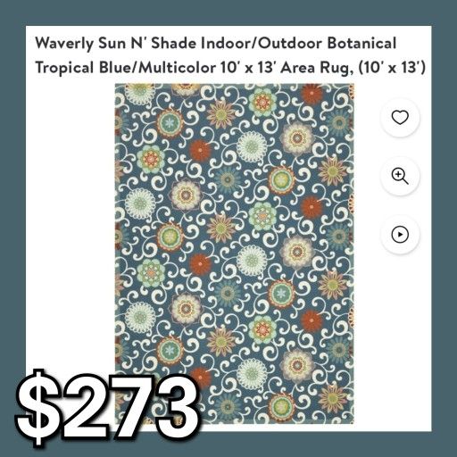 Waverly Sun N' Shade Indoor/Outdoor Poolside 10' x 13' Area Rug