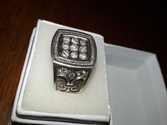 925 sterling silver ring with real diamonds