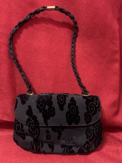 Vintage Koret black with suede design handbag used