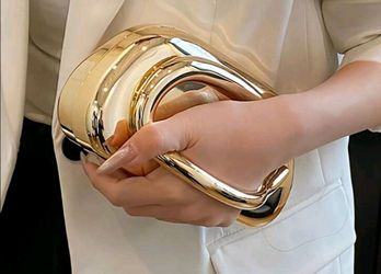 Golden clutch bag