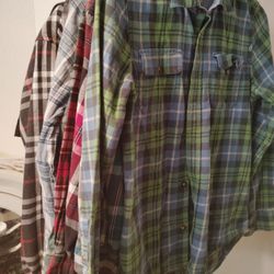 Lot of boys flannel shirts 