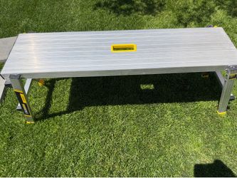 4 ft. x 12 in. x 20 in. Aluminum Slim-Fold Work Platform, 300 lbs. Load Capacity