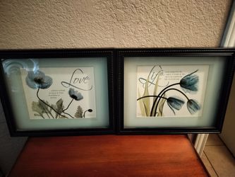 CLEANING HOUSE! Set of two light blue, decorative frames