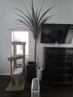 Two 9 foot + tall artifical fake trees