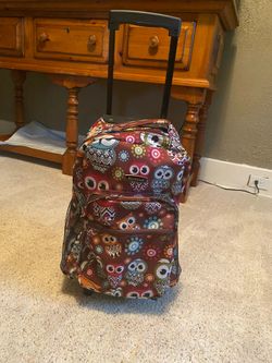 Owl Design Rolling Backpack