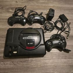 Sega Genesis Model 1 Console Bundle + 3 Controllers & 5 Games