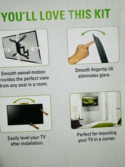 Full Motion Swivel Tilt TV Wall Mount Kit