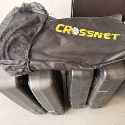 CROSSNET 4-Way Volleyball Net w/ Weighted Bases