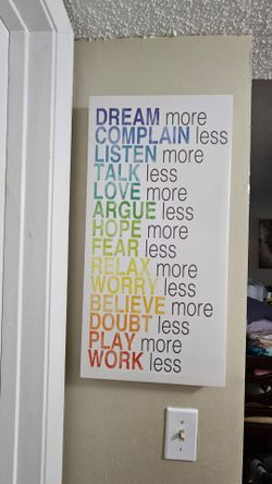 Motivational canvas art