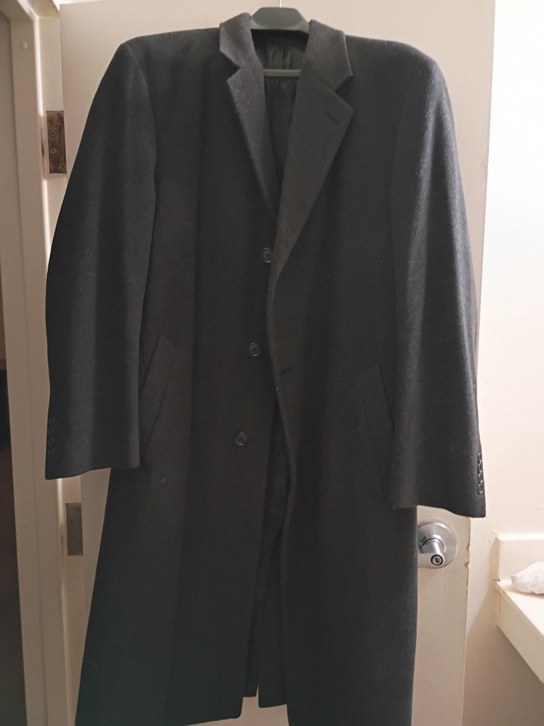 Men's Grey Wool Outer Coat.