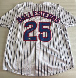 Moises Ballesteros Signed Autographed Custom Chicago Cubs Jersey #25 Beckett COA